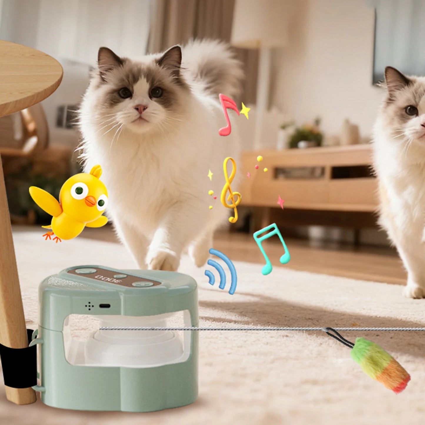 ✨ Jouet Interactif Premium – Son, Vitesse & Instinct Félin Réveillé