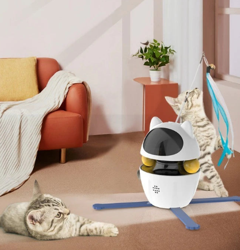 ✨ Jouet Laser Rotatif 360° – Le Compagnon Lumineux des Chats Royaux