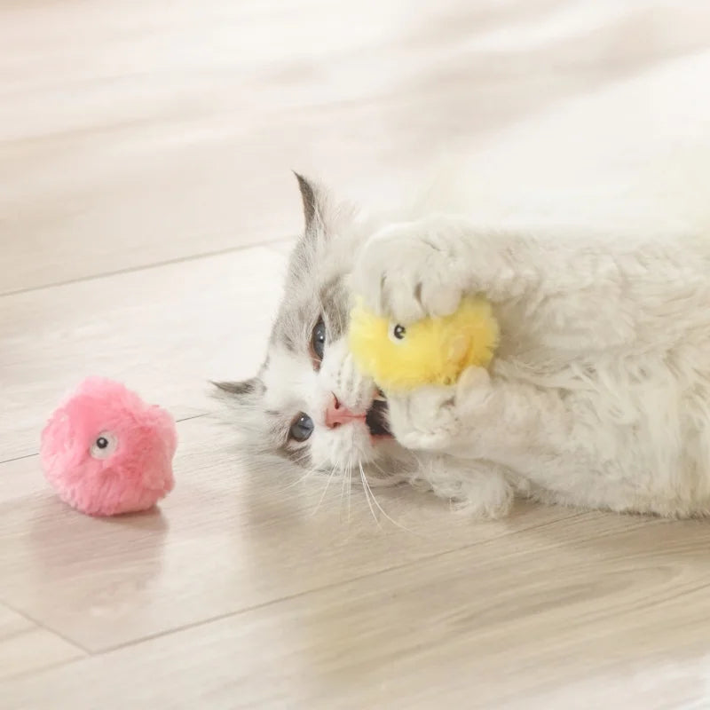 ✨ Balle Sonore Intelligente – Le Petit Cri Sauvage qui Réveille l’Instinct Félin