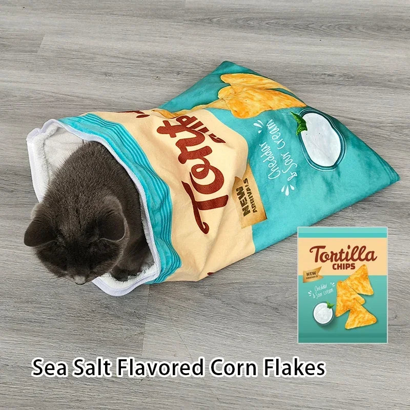 6 Halloween Gourmet Pattern Designs Cat Tunnel Toy, Cat Birthday Gift,Collapsible Interactive Cat Drill Bag Pet Toy