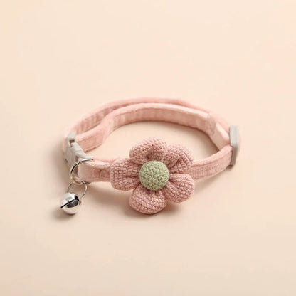 1Pc Cat Collar with Cute Flower Adjustable Buckle Cat Collar Bell Collar Cat Small Pet Supplies Kitten Collar Small Dog Acce