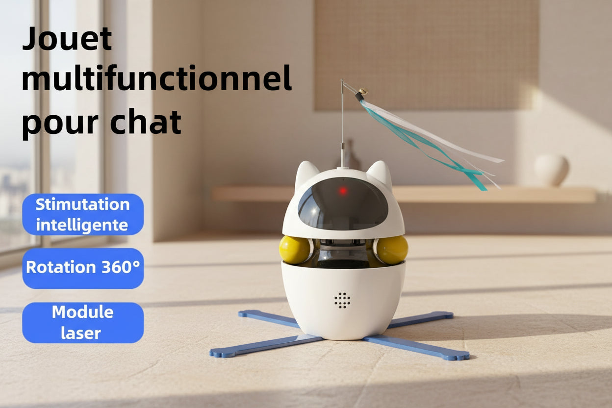 Smart Interactive Cat Toy Electric Laser Teaser Self Play Boredom Relief for Pets