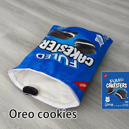 6 Halloween Gourmet Pattern Designs Cat Tunnel Toy, Cat Birthday Gift,Collapsible Interactive Cat Drill Bag Pet Toy