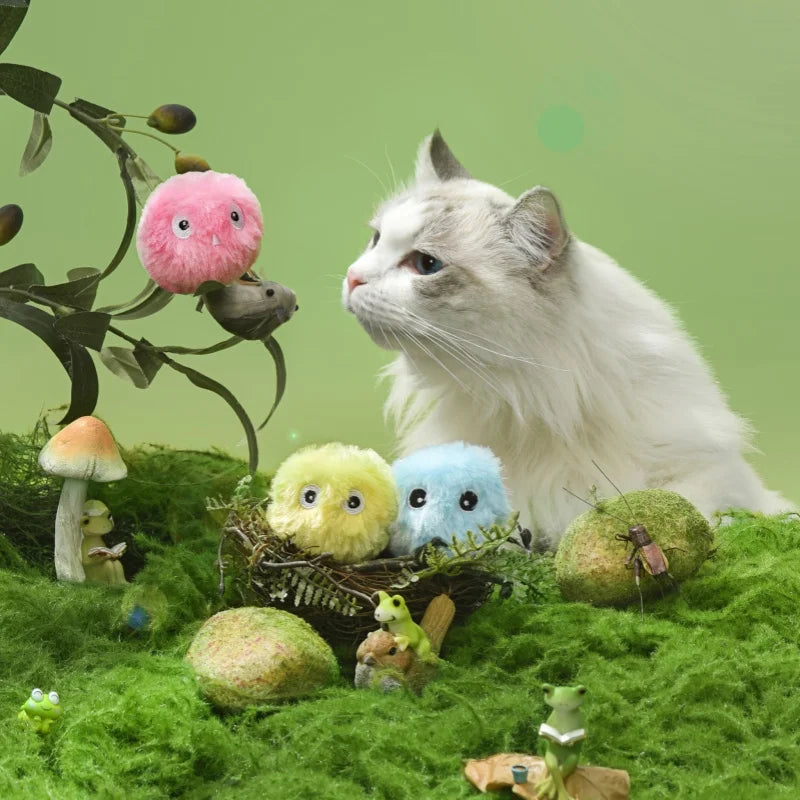 ✨ Balle Sonore Intelligente – Le Petit Cri Sauvage qui Réveille l’Instinct Félin