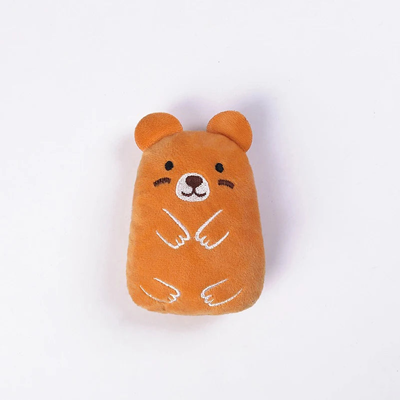 Teeth Grinding Catnip Toys Funny Interactive Plush Cat Toy Pet Kitten Chewing Vocal Toy Claws Thumb Bite Cat Mint for Cats