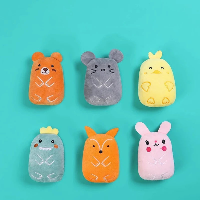 Teeth Grinding Catnip Toys Funny Interactive Plush Cat Toy Pet Kitten Chewing Vocal Toy Claws Thumb Bite Cat Mint for Cats