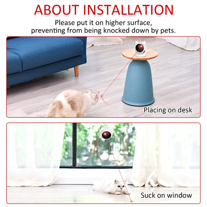 Cat Laser Toy Automatic Rechargeable Motion Random Activated Interactive Cat Toys for Indoor Cats/Dog/Kittne Slow and Fast Mode
